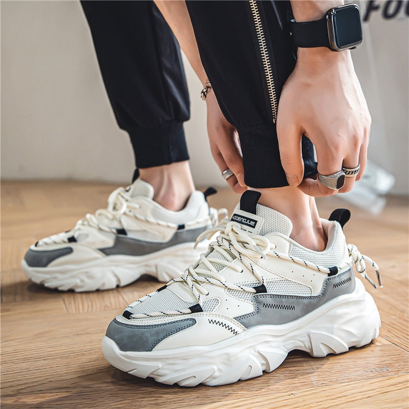 Advbridge Mesh Mens Sports Tennis Shoes Breathable Outdoor Running Summer Fashion Chunky Sneakers Platform Comfortable Trainers Footwear