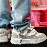 Advbridge Fashion Chunky Sneakers Men Bread Niche Designer Vintage Mixed Color Breathable Casual Shoes Sports Walking Athletic Footwear
