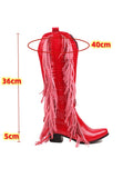 Advbridge 48 Yards Plus Size Four Seasons Women's Boots Thick Heel Tassel High-top Knee Boots European and American Fashion Party Boots