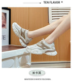 Advbridge Fashion Thick Soled Women's Light Mesh Shoes 2023 Spring Korean Student Sports Shoes Street Photo Casual Women's Designer Shoes