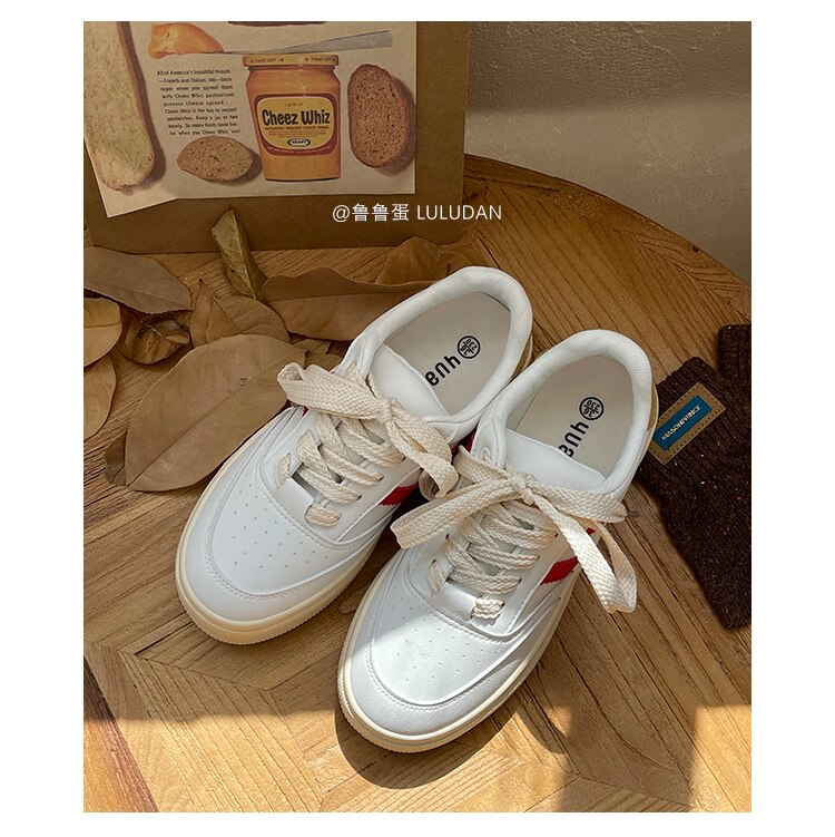 Advbridge INS Brand Sneakers Women 2023 Designer Casual Lace Up Woman Flats Sneakers Shoes Tennis Female Vulcanized Shoes White Spring NEW