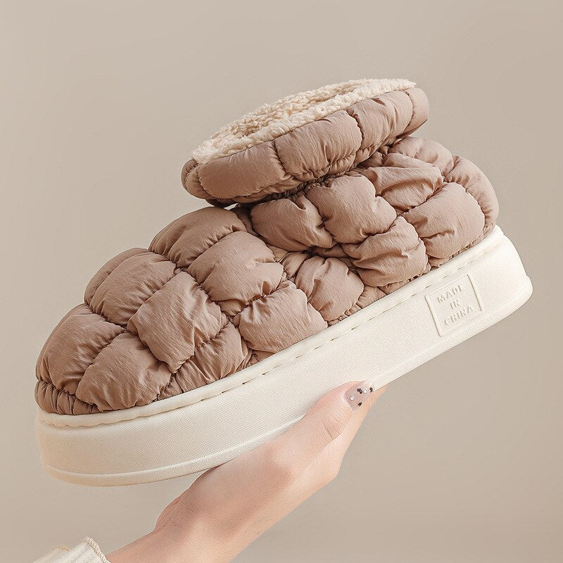 Advbridge Platform Shoe for Female Warm Winter Woman Boots Original Flat Heels Lovely Furry Ladies Booties Comfortable Outdoor Snow Boot