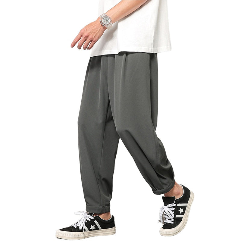 Advbridge Korean Style Straight Casual Pants Men Fashion Solid Color Business Pants Men Streetwear Loose Dress Pants Mens Trousers