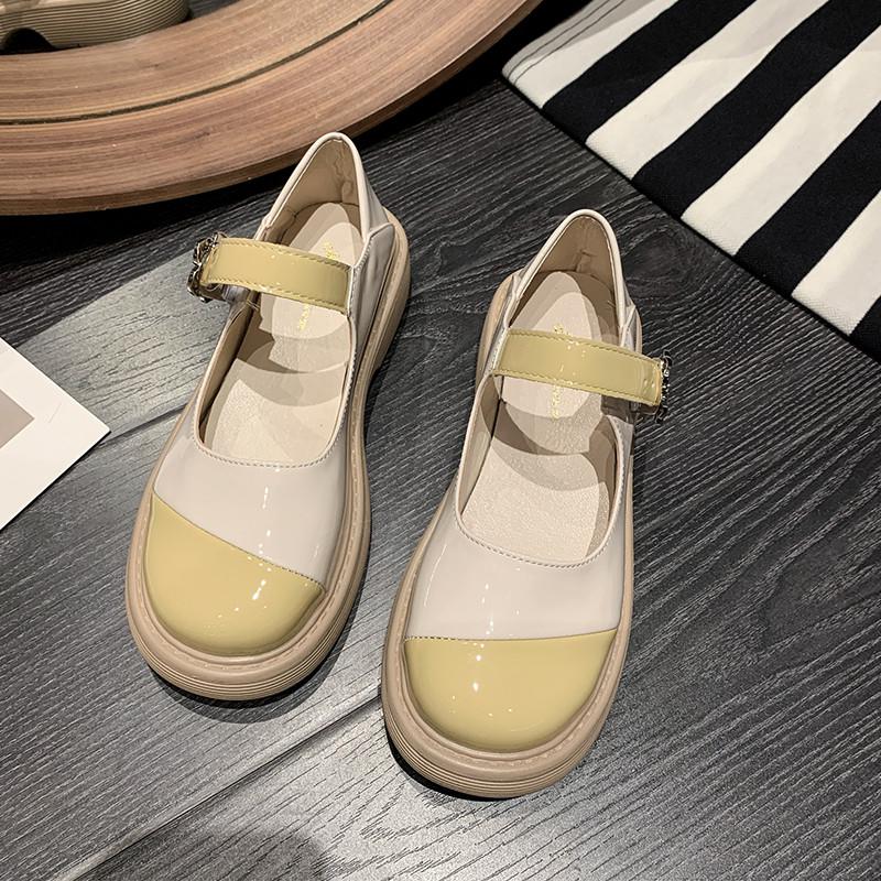 Advbridge Round Head Kawaii Vintage Elegant Pu Mid Heel Women Mary Jane Shoes Spring New Japanese College Style Retro French Lolita Shoes