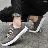 Advbridge Genuine Leather Men Shoes Luxury Brand England Trend Casual Shoes Men Sneakers Breathable Leisure Male Footwear Chaussure Homme
