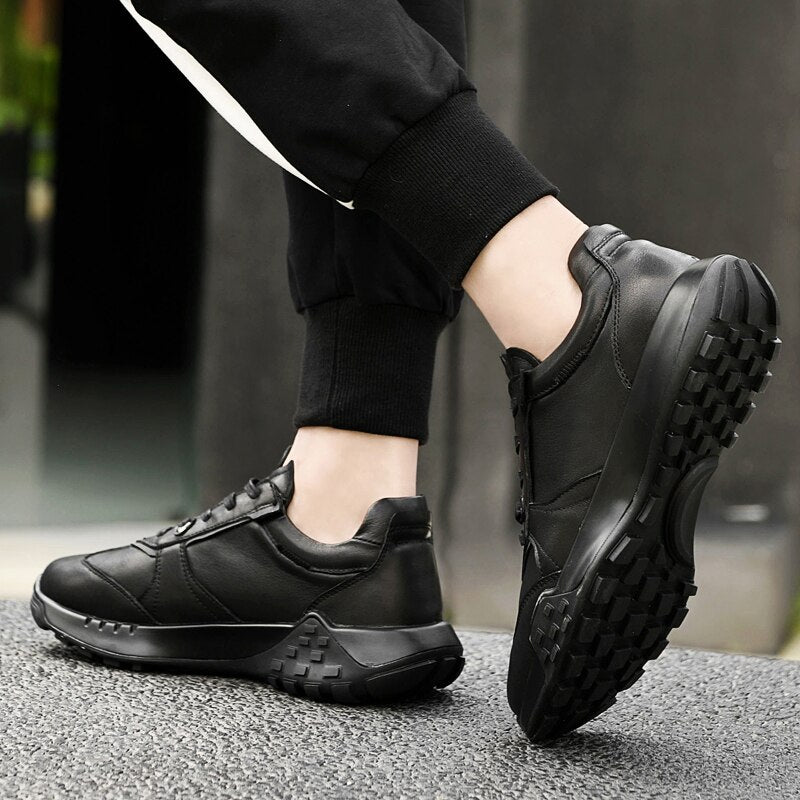 Advbridge Genuine Leather Men Sneakers Flat High Quality Causal Men Shoes Male Footwear Non-slip Fashion Sneakers Men Shoes