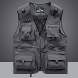 Advbridge Summer Men Unloading Tactical Vest Coat Casual Men&#39;s Photographer Waistcoat Mesh Work Sleeveless Jacket Tools Pocket Vest 5XL