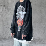 Advbridge Loose Fit Long Sleeve T Shirts for Men Fall Fashion Trends Pullover Tops Teenage Harajuku Style Streetwear Oversized Casual Tees