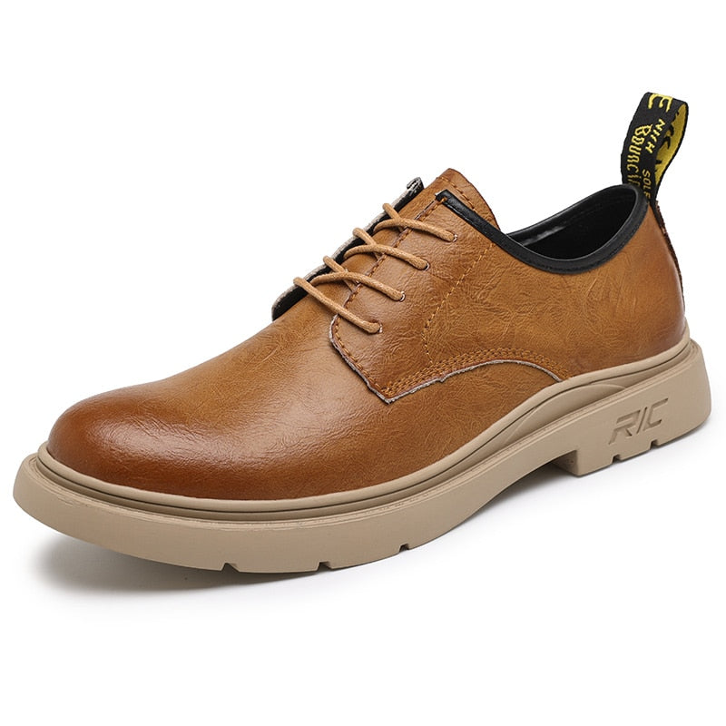 Advbridge Brand Handmade Breathable Men's Oxford Sole Top Quality Dress Shoes Men Flats Sneakers Fashion Men Leather Work Business Shoes