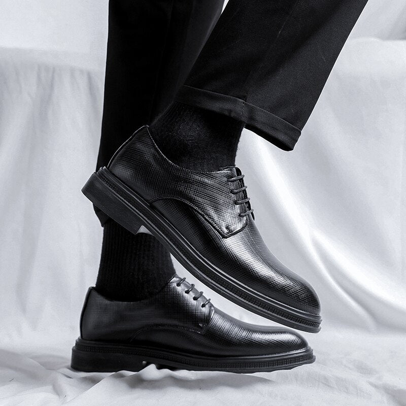 Advbridge Slip on Men Dress Shoes Men Oxfords Fashion Business Dress Men Shoes New Classic PU Men'S Suits Shoes Man Shoes Size 38-44
