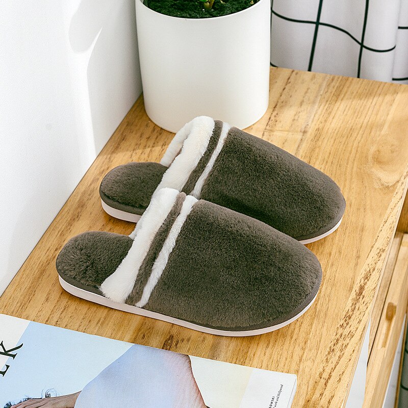 Advbridge New Winter Cotton Slippers style couple  for women men winter home indoor household anti-skid moon shoes warm plush thick