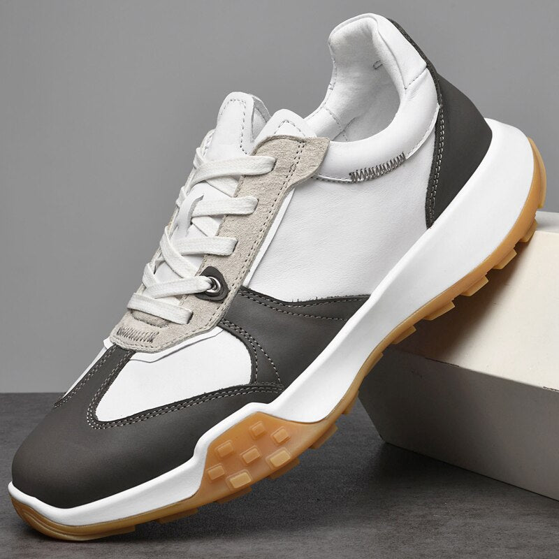 Advbridge Genuine Leather Men Sneakers Flat High Quality Causal Men Shoes Male Footwear Non-slip Fashion Sneakers Men Shoes