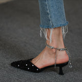 Advbridge Women Pumps Glitters Nightclub Summer Shoes Sandal Elegant Women Party Pumps Wedding Shoes On Heels 6 CM Kid Suede Pointed Toe