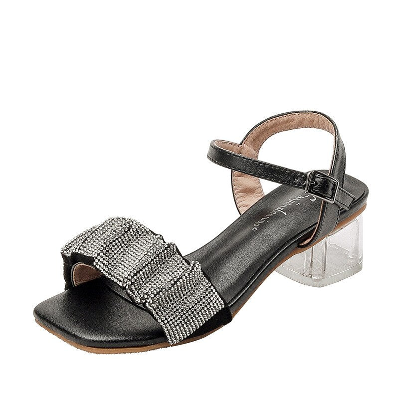 Advbridge Summer Shoes Women High Heels Sandals Fashion Ladies Party Shoes Brand Women Sandals Plus Size 42 Square Heel 4.5cm A4514