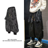 Advbridge Summer Thin Ice Silk Pants with Dragon Print Pants Hiphop Cool sweatpants women 2023 new high quality baggy streetwear