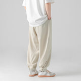 Advbridge Summer Thin Pants Men Fashion Breathable Ice Silk Pants Men Japanese Streetwear Hip Hop Loose Straight Pants Mens Trousers M-3XL