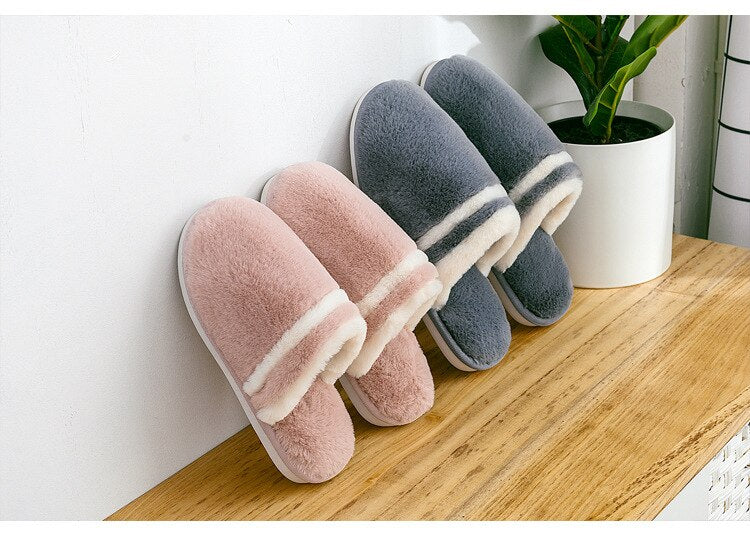 Advbridge New Winter Cotton Slippers style couple  for women men winter home indoor household anti-skid moon shoes warm plush thick