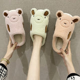 Advbridge Female Shoes Ladies' Slippers Cover Toe Fur Flip Flops Platform Luxury Slides Med Winter Footwear  Flat Plush Designer PU Ru