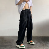 Advbridge Tide Brand Street Y2k Functional Overalls for Men's New Loose Wide-leg Pants Tide Brand Straight Casual Trousers Male Clothing