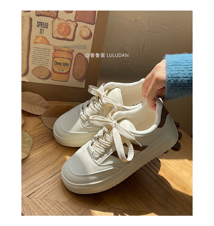 Advbridge INS Brand Sneakers Women 2023 Designer Casual Lace Up Woman Flats Sneakers Shoes Tennis Female Vulcanized Shoes White Spring NEW