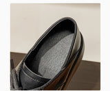 Advbridge Spring Autumn Women Genuine Leather Shoes Fashion Lace-up Flat Shoes Thick Bottom Ladies Casual Leather Shoes