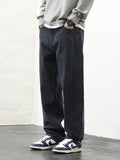 Advbridge Spring Summer Black Blue Men's Jeans Streetwear Denim Cotton Straight Baggy Pants Casual Hip Hop Loose Wide Jeans Trousers