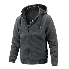 Advbridge Double Face Jacket Men Casual Solid Color Streetwear Corduroy Mens Jacket New Winter Sports Outwear Hoodied Jackets Men