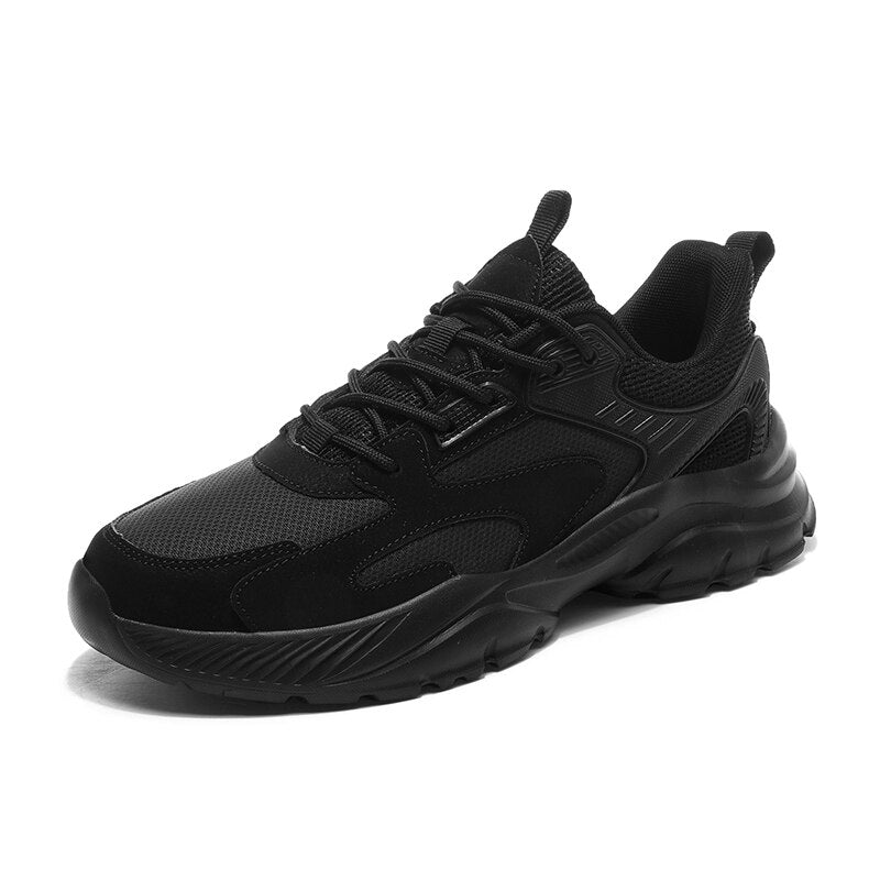 Advbridge Running Shoes New Breathable Sneakers PU Lace-up Sports Shoes Men Casual Outdoor Leisure Fitness Shoes Men Shoes Sneakers LQ839