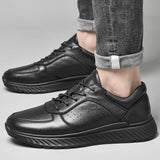 Advbridge Genuine Leather Male Comfortable Sneakers Fashion Lace-Up Men Casual Shoes High Quality Hiking Shoes Men's Vulcanize Shoes