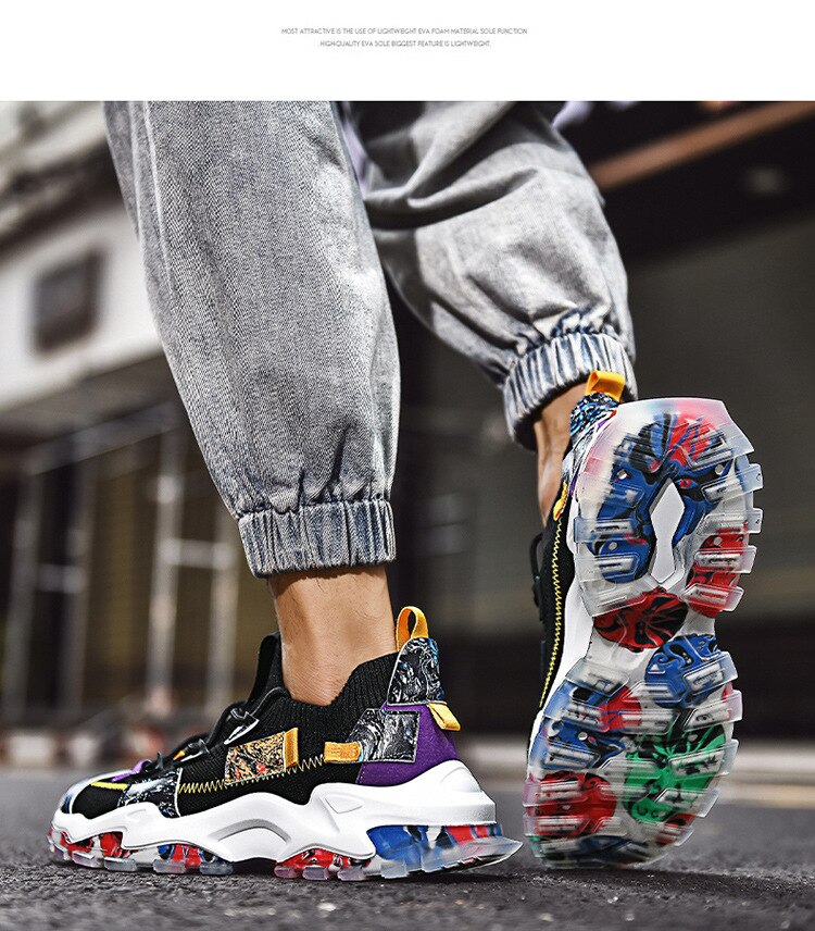 Advbridge Spring Breathable Mesh Sneakers Male Platform Dad Shoes Maens Lace Up Casual Chunky Shoes Summer Sport Rnning Shoes