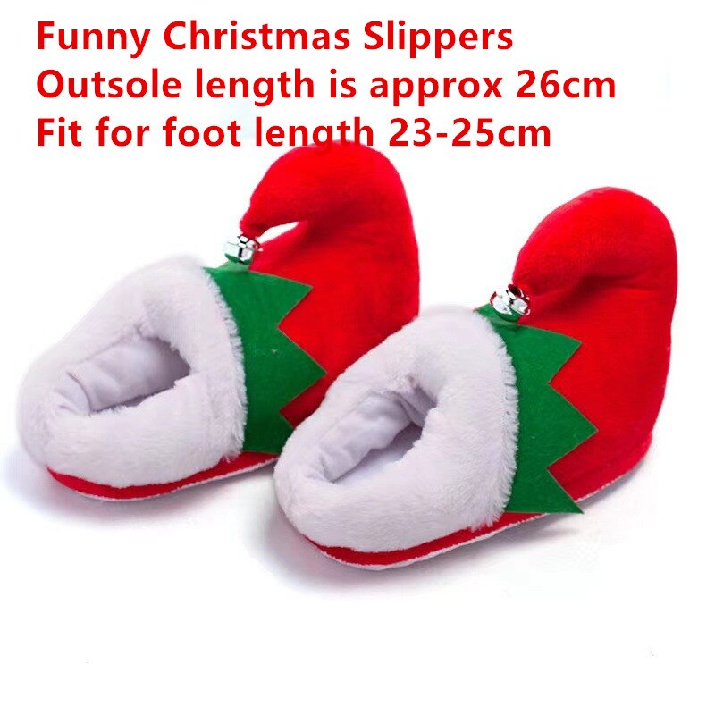 Advbridge Women Winter Slippers Indoor Home Cute Christmas Shoes Warm Plush Soft Sole Female Male House Floor Slides Couples Furry Slipper