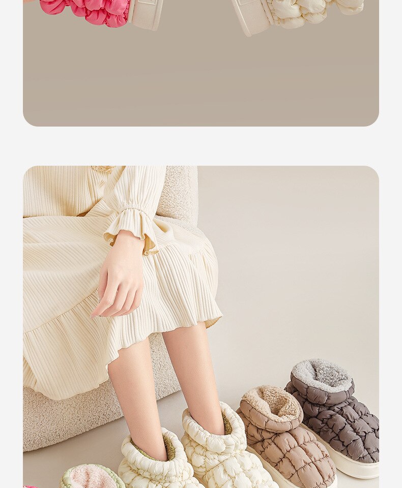 Advbridge Platform Shoe for Female Warm Winter Woman Boots Original Flat Heels Lovely Furry Ladies Booties Comfortable Outdoor Snow Boot