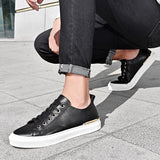 Advbridge Luxury White Men's Casual shoes High Quality Lace-up outdoor flats Genuine Leather man Sneakers Brand Black Designers Footwear
