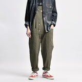Advbridge Male Japan Harajuku Streetwear Hip Hop Jumpsuit Bib Trousers Overalls Men Women Couple Loose Casual Wide Leg Cargo Pants