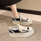 Advbridge Canvas Womens Shoes Female Casual Walking Shoes Platform Lace-Up Adult Chaussure Femme Sneakers Lady Shoes Women