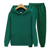 Advbridge new Men&#39;s ladies casual wear suit sportswear suit solid color pullover + pants suit autumn and winter fashion suit
