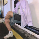 Advbridge Mens Patchwork Color Denim Shorts Streetwear Bermuda Male Multi-Pockets Casual Half Jean Summer Fashion Cargo Shorts Men