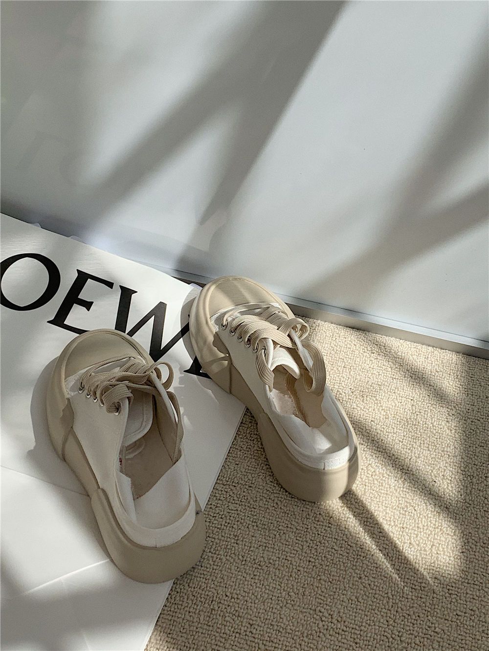 Advbridge Autumn Korean Women's Sneakers Khaki Black Platform Casual Canvas Sports Shoes Running Vulcanize Kawaii Lolita Flat Basket