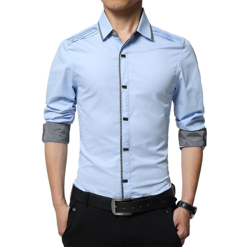 Advbridge Spring Autumn Cotton Dress Shirts High Quality Mens Casual Casual Men Slim Fit Social Plus Size Daily Smart Casual Shirts