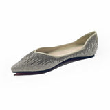 Advbridge Fashion Flats for Women Single Shoes Elegant Flat Office Lady Shoes Brand Ladies Boat Shoes Woman Flats Plus Size 42 A4735