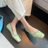 Advbridge Square Toe Ladies Shoes Candy Color Sweet Flats For Spring Ballet Flats Women Slip On Footwear Basic Style Woman Loafer Shoes