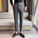 Advbridge 40 42 Summer Ankle Length Business Dress Pants Men Casual Office Social Suit Pant Wedding Party Streetwear Trousers Men Clothing