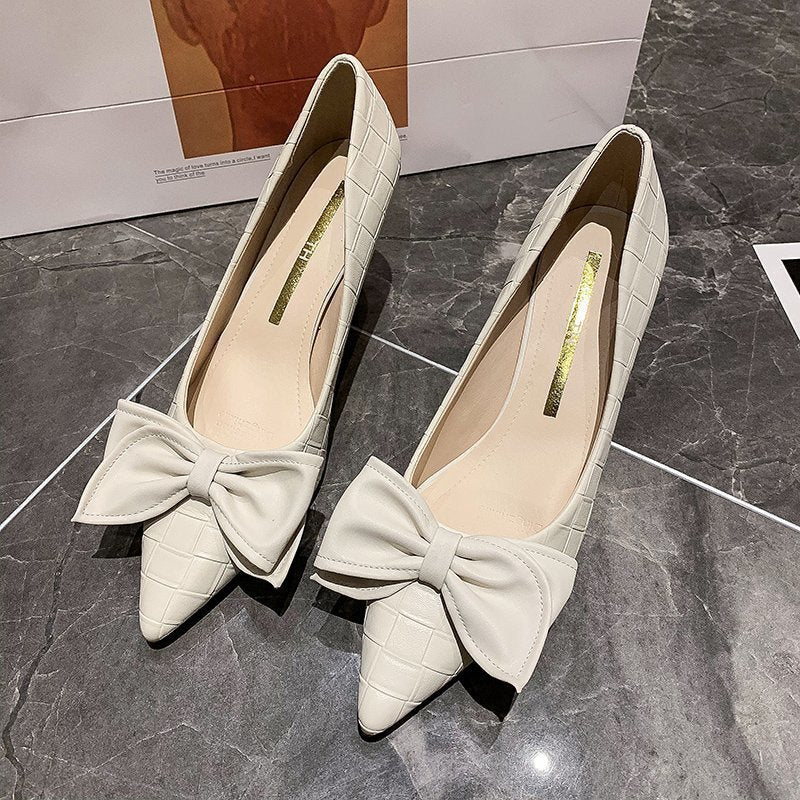 Advbridge Women Pumps New Ladies Wedding Shoes 2022 New Womens Party High Heels Sexy Female Office Heels Butterfly-knot Womans Casual Shoe