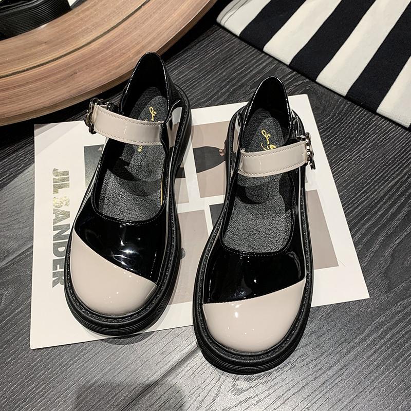 Advbridge Round Head Kawaii Vintage Elegant Pu Mid Heel Women Mary Jane Shoes Spring New Japanese College Style Retro French Lolita Shoes