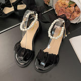 Advbridge Med Clear Heels Female Sandal Fashion Womens Shoes Buckle Strap Medium Girls Luxury Beige New Retro Gladiator Comfort Block