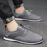 Advbridge Summer Mens Casual shoes Fashion Hollow Out Breathable Business Shoes low top Outdoor Flats Comfy Walking Sneakers Mocassin