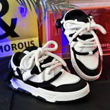 Advbridge Fashion Chunky Sneakers Men Bread Niche Designer Vintage Mixed Color Breathable Casual Shoes Sports Walking Athletic Footwear