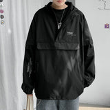 Advbridge Men Bomber Jacket Mulit Pocket Cargo Jackets Steetwear 2021 Spring Hip Hop Windbreaker Coats Korean Fashion Hooded Coat