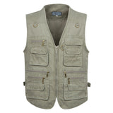 Advbridge 8XL 9XL 10XL New Male Casual Summer Big Size Cotton Sleeveless Vest With Many 16 Pockets Men Multi Pocket Photograph Waistcoat