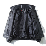 Advbridge PU Leather Jacket Men Black Soft Faux Leather Jacket Motorcycle Biker Fashion Leather Coats Male Bomber Jacket Pockets Clothes